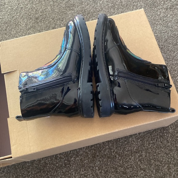 SOPHIA WEBSTER MINI Kids' Karina Rainbow Butterfly Boots In Black NWT - Picture 7 of 10